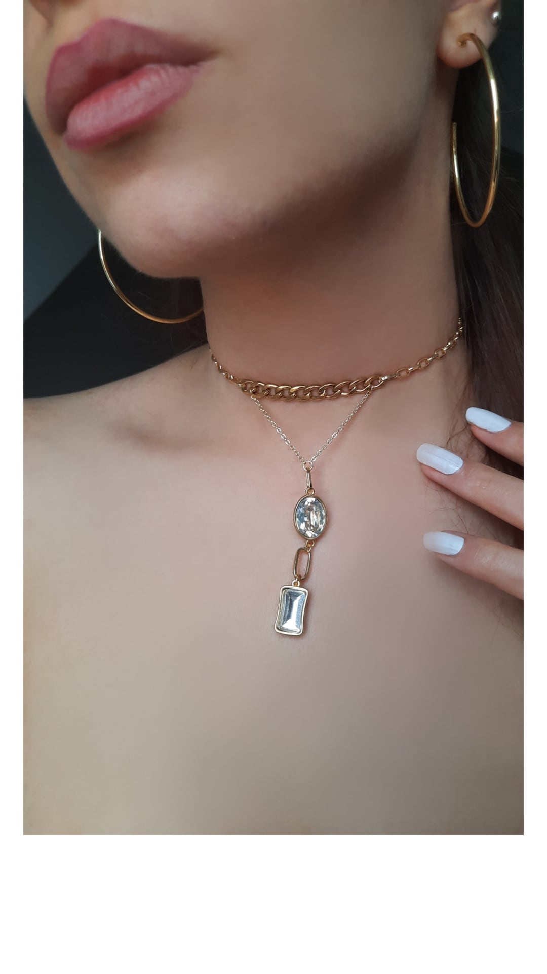 Gold Chocker With Eye Pendants main image 1