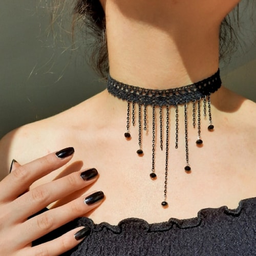 Gold Choker Necklace Chokers Jewelry Stainless Etsy