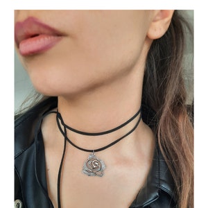 Black Choker Necklace , Flower Rose Choker Necklace , Chokers , Choker Necklaces , Jewelry