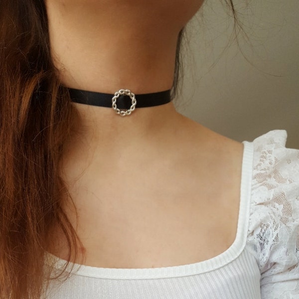 Black Choker Necklace Etsy