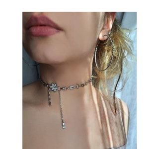 Silver Choker Necklace, Chokers, Jewelry, Stainless