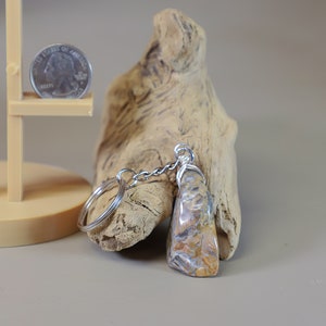 Ohio Flint Keychain - Tumbled stone with multicolor patterning