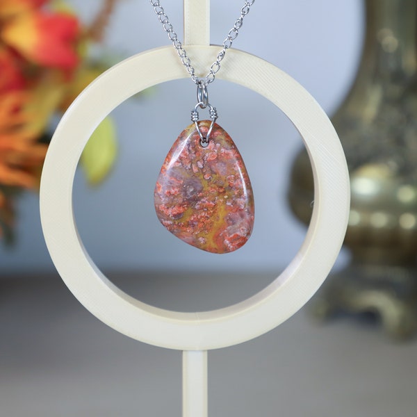 Offset Teardrop Pendant - Nice and complex patterns and colors