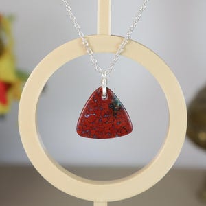 Red Poppy Jasper - Triangular Pendant