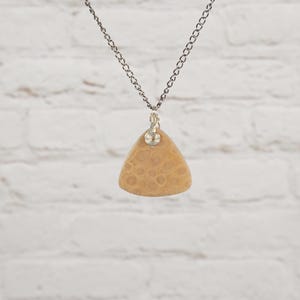 Fossil Coral - Triangular Pendant