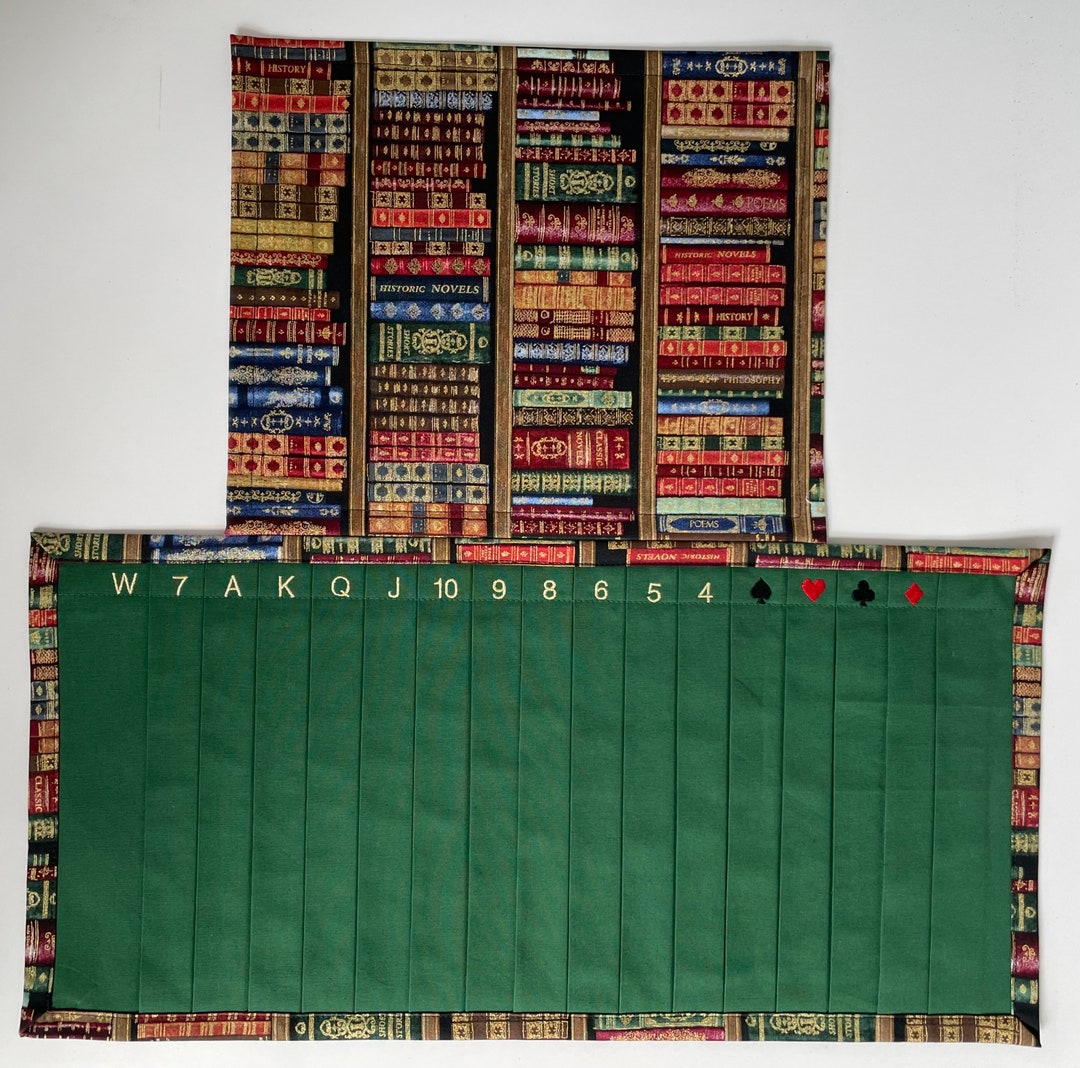 SAMBA Mat Card Holder EMBROIDERED Card Organizer Canasta Mat Free US ...