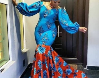Africa women maxi dress/Ankara women maxi dress/Ankara wedding dress/Africa Ankara prom dress/Africa Ankara engagement party dress