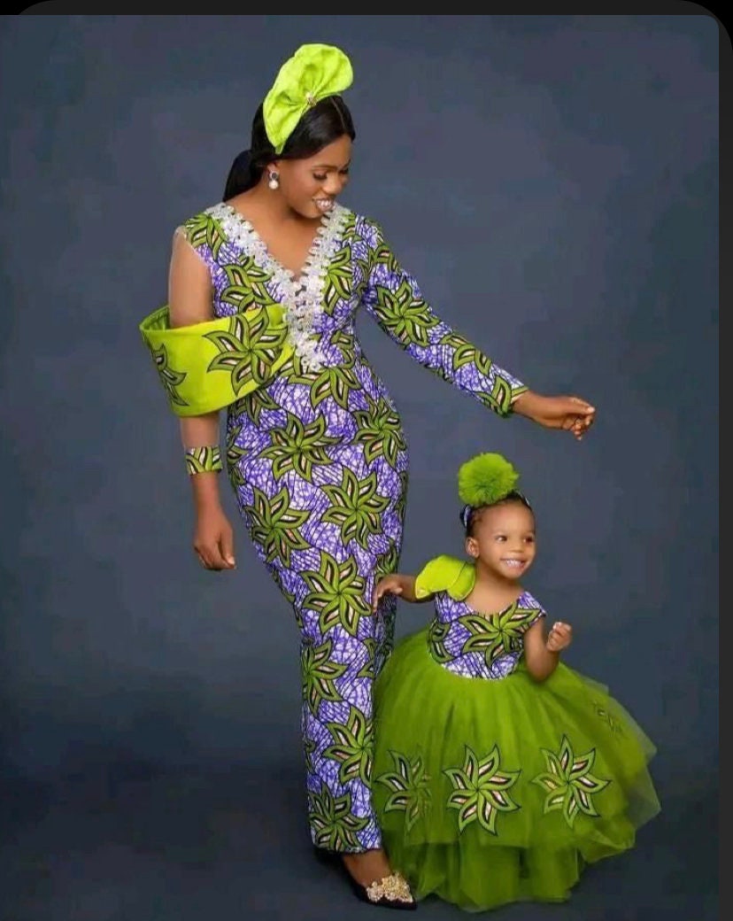 Matching mother and daughter african outfits online