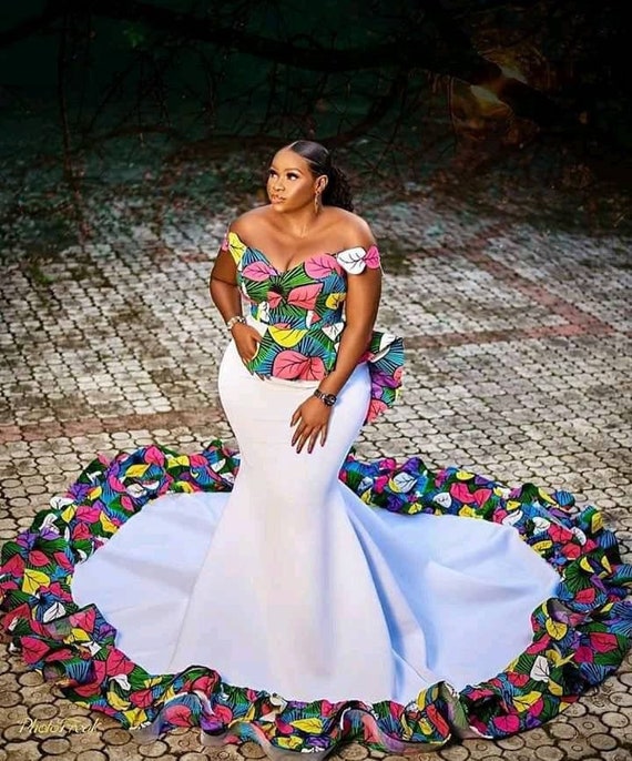 African Clothing for Women/ankara Women Oufit/wedding Gown/bride