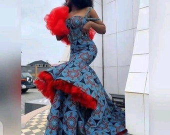 Africa couple dress/Africa Ankara maxi dress/Africa Ankara wedding dress/ Africa Ankara prom dress/ Ankara anniversary dress/Ankara dress