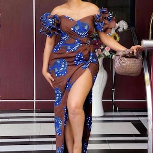 Ankara Slit Gown - Etsy Sweden