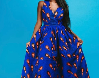 Africa Ankara prom dress/ Africa Ankara wedding dress/Africa Ankara maxi dress, Africa Ankara long gown, Africa Ankara prom dress