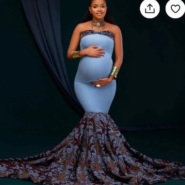 African print maternity dress/Ankara maternity gown/African print pregnancy dress/ pregnancy photo shoot dress/Ankara maternity photo shoot