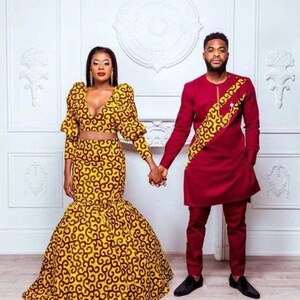 African matching set/ankara matching set/couple outfit/wedding outfit/African couple piece/anniversary couple outfit