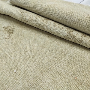 Faded Oushak Turkish Runner Rug: Handwoven Wool & Cotton, 3x13 ft