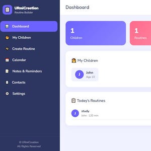 Agenda digitale personalizzabile per bambini e famiglie (download digitale)