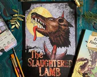 Slaughtered Lamb horror themed pub sign