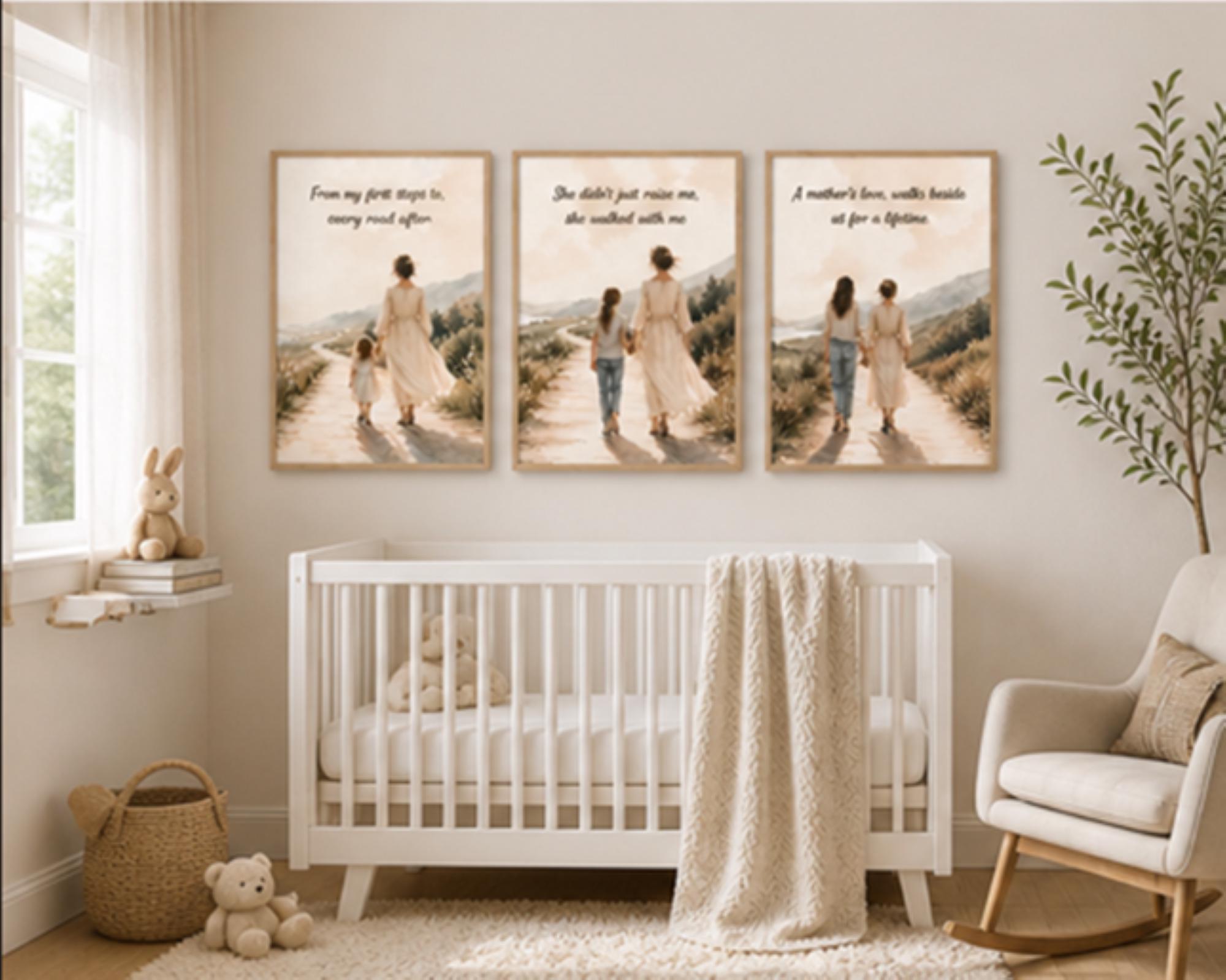 Mother’s Day Printable Wall Art Set of 3 | Mother & Child Journey ...