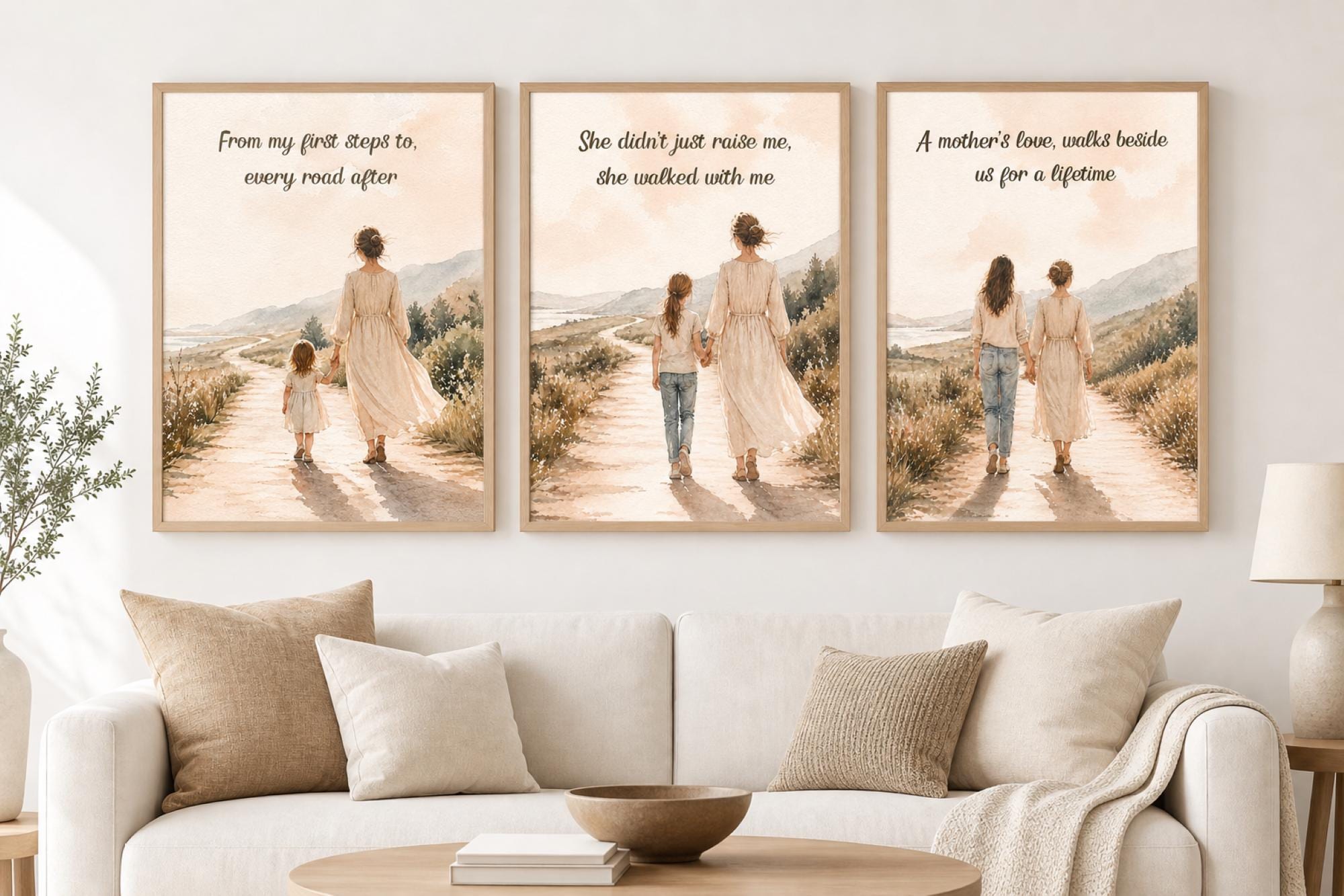 Mother’s Day Printable Wall Art Set of 3 | Mother & Child Journey ...