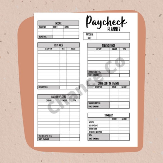 Budget Template Printable &amp; Digital - Etsy