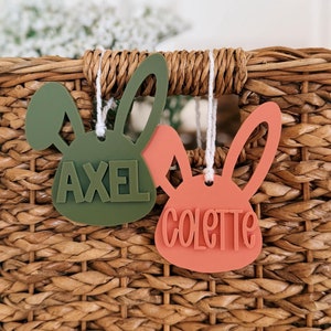 Bunny Easter Tag / Easter Bunny Tag / Bunny Name Tag /  Easter Basket Tag / Easter Basket Name Tag / Personalized Easter Basket Tag