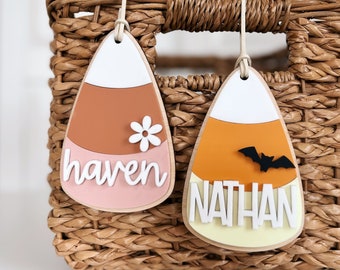 Candy Corn Tag | Halloween Basket Tag | Boo Basket Tag | Personalized Halloween Tag | Trick or Treat Bag Tag