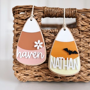 Candy Corn Tag | Halloween Basket Tag | Boo Basket Tag | Personalized Halloween Tag | Trick or Treat Bag Tag