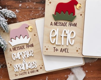 Message From Elf Sign | Elf Message Board | Dry Erase Elf Sign | Message From Your | Elf Sign Personalized Elf Sign | Elf Accessory