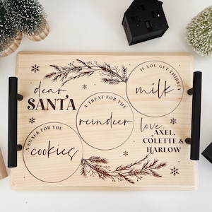 Dear Santa Tray / Santa Tray / Milk and Cookie Tray / Personalized Christmas Tray