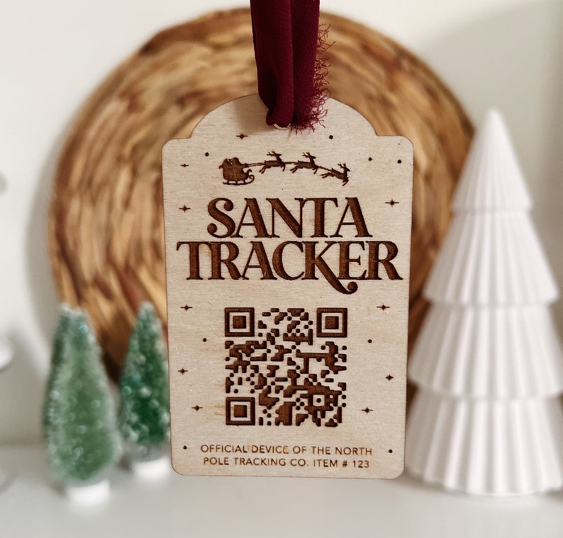 Santa Tracker Ornament / QR Code Santa Tracking / QR Code Etsy