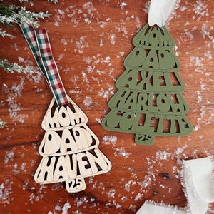 Familie Weihnachtsschmuck | Andenken Ornament | Benutzerdefinierte Familie Weihnachtsschmuck | Engel Ornament