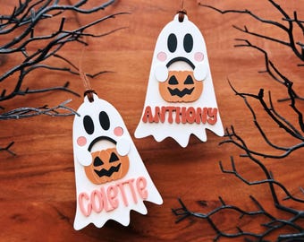 Etichetta fantasma / Etichetta cestino Boo / Etichetta fantasma di Halloween / Etichetta cestino di Halloween / Etichetta sacchetto dolcetto o scherzetto