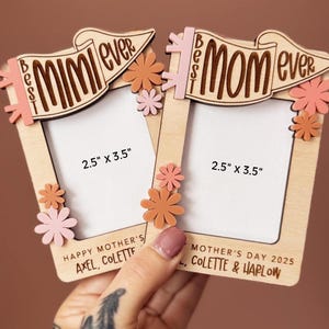 Custom Photo Frame Magnet, Mother&#39;s Day Gift | Personalized Mother&#39;s Day Frame | Gift for Mom | Gift For Grandma | Magnetic Photo Frame