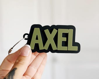 Etiqueta con nombre para niños / Etiqueta con nombre para mochila / Llavero para mochila / Etiqueta para bolsa de pañales / Etiqueta para lonchera / Llavero personalizado / Llavero con nombre