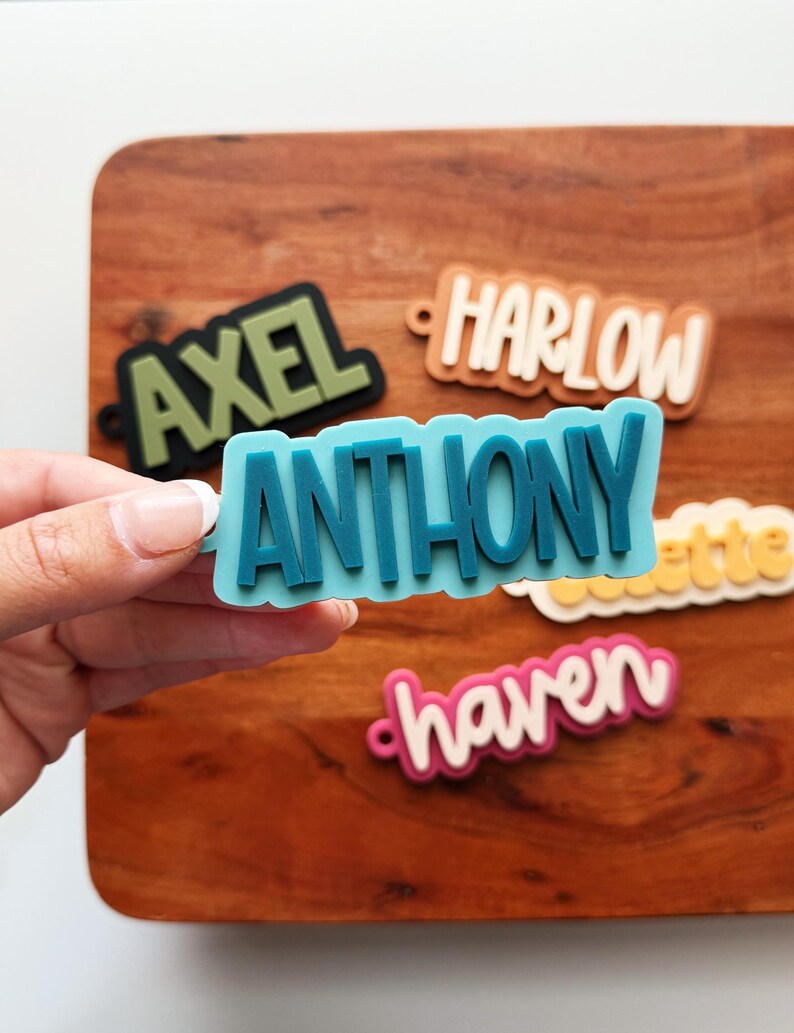 Kids Name Tag | Backpack Name Tag | Backpack Keychain | Diaper Bag Tag ...