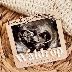 Magnetic Photo Frame | Ultrasound Magnetic Frame | Baby Announcement Photo Prop | Pregnancy Announcement | Baby Announcement