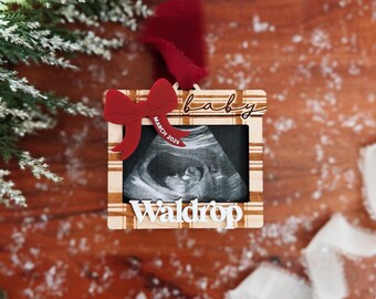Decorazione per ecografia / Decorazione per annuncio di gravidanza / Decorazione natalizia per neonato / Decorazione per annuncio di gravidanza a Natale / Decorazione per neonato
