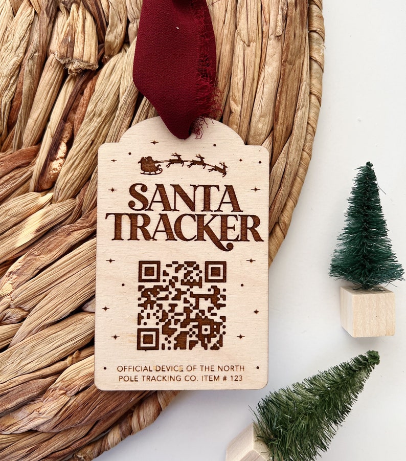 Santa Tracker Ornament / QR Code Santa Tracking / QR Code Etsy