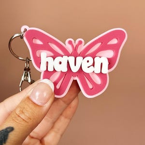 Retro Name Tag | Backpack Name Tag | Backpack Keychain | Diaper Bag Tag | Lunch Box Tag | Personalized Keychain | Kids Name Keychain