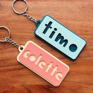 Acrylic Name Tag | Backpack Name Tag | Backpack Keychain | Diaper Bag Tag | Lunch Box Tag | Personalized Keychain | Kids Name Keychain