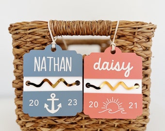 Beach Tag Easter Basker Tag / Easter Bunny Basket Tag / Easter Basket Tag / personalized Easter Basket Tag