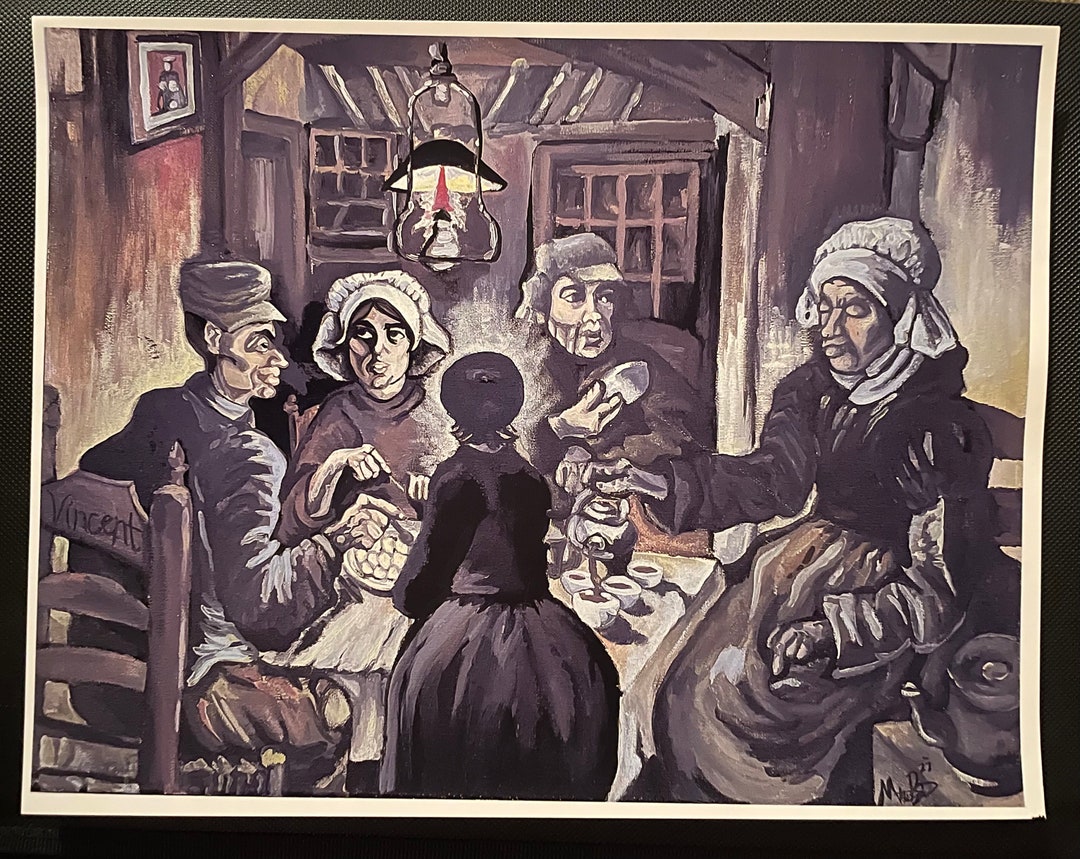 Acrylic Potato Eaters PRINT - Etsy