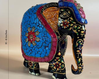 大理石象嵌象像、インドの石の芸術、室内装飾ギフト - Etsy 日本