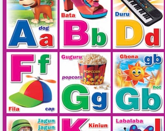 ABD Yoruba Alphabet with numbers for preschoolers and new language learners