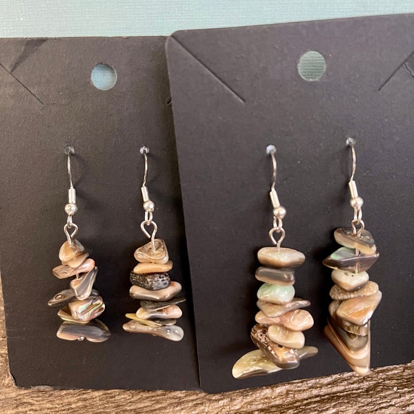 Zen River Rock Stack Earrings