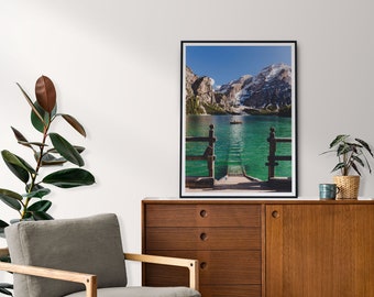 FineArt Print, wall art décor, Braies lake, South Tyrol, Landscape
