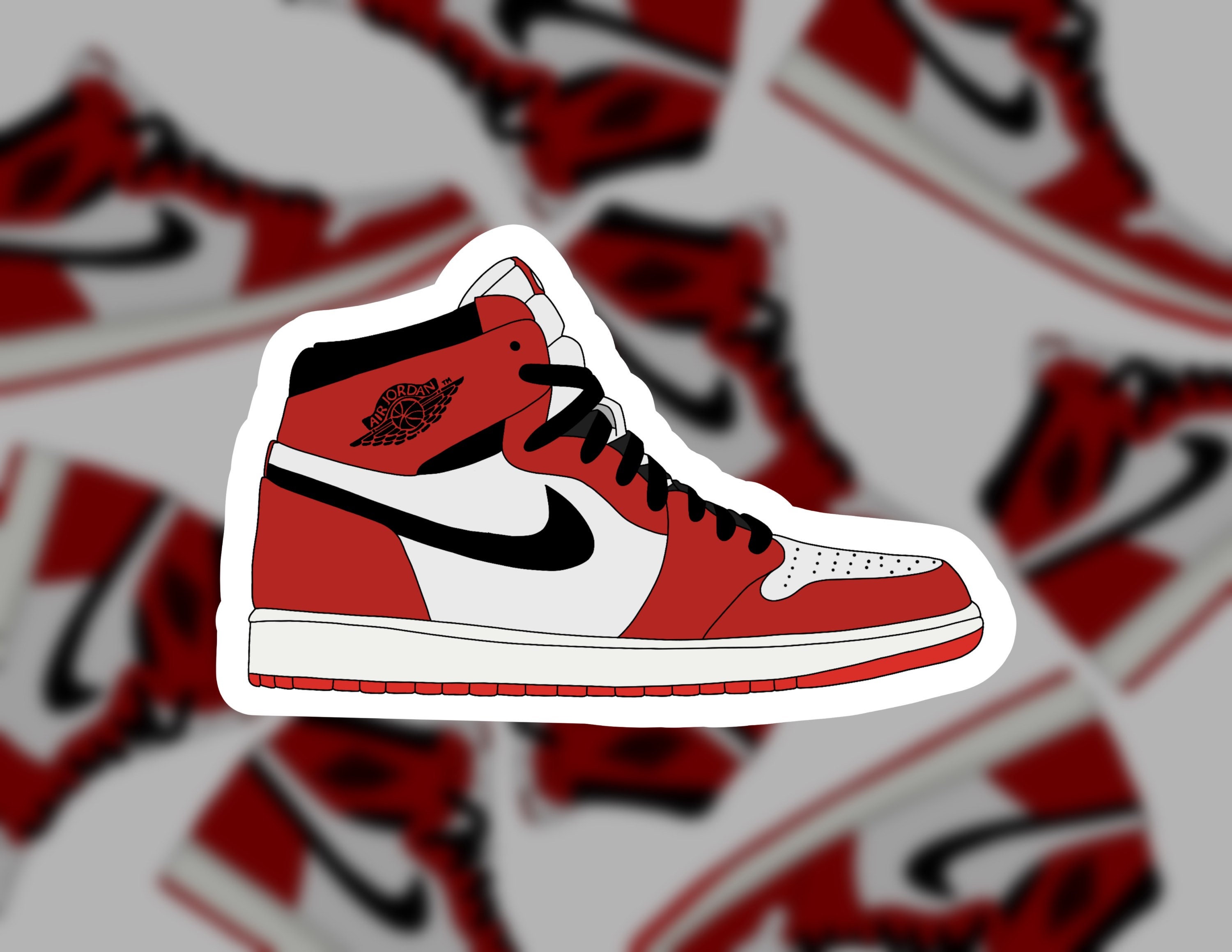 Red Air Jordan 1 - Etsy
