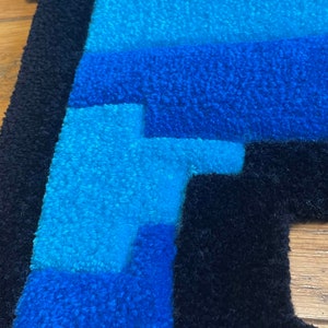 Mega Man Pixel Art Tufted Rug - Etsy
