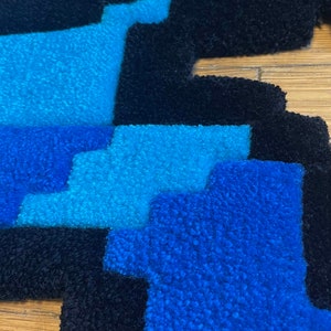 Mega Man Pixel Art Tufted Rug - Etsy