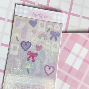 polaroid love sticker sheet